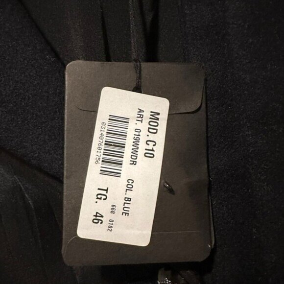 L'wren Scott Tuxedo Terrace Coat Women's Size 46 Dark Blue Wool Long Runway 2010 - Picture 7 of 11